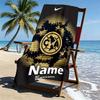 Custom Name Personalized Club America Print Beach Towel, for Trip Camping Beach Party Home Decor, Birthday Gift for Family & Friends