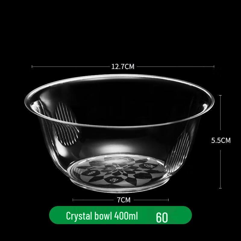 JINGRX Disposable Crystal Plastic Bowls
