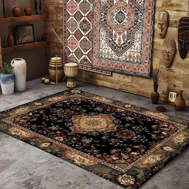Retro-ethnische Teppiche, türkischer Perserteppich für Wohnzimmer, Nachttisch, Schlafzimmer, Vintage-Bodenmatte, Eingang, Fußmatte, Teppich, großer Teppich
