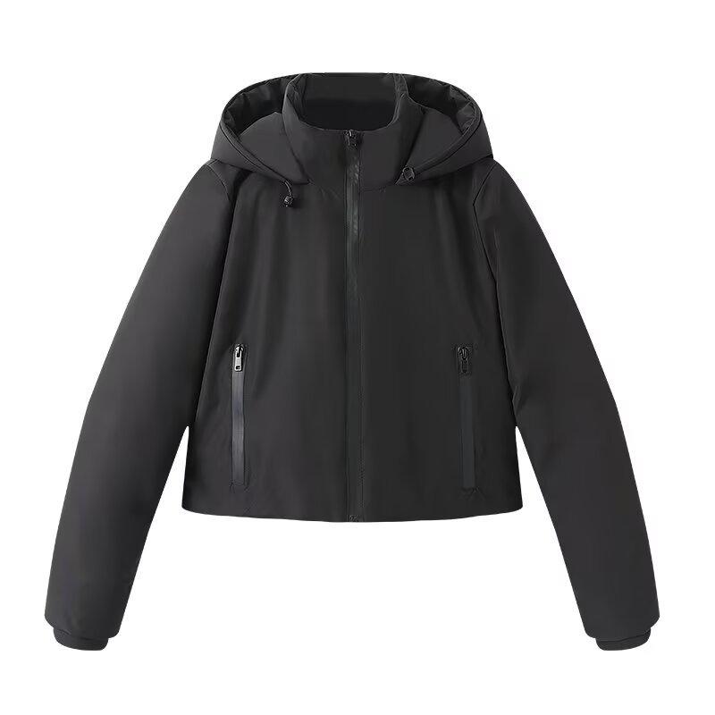 

2024 Autumn/Winter Street Fashion Women s Hooded Cotton-Padded Jacket Small