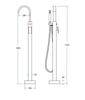 Besco RETRO I Chrome Floor-standing Bathtub Faucet