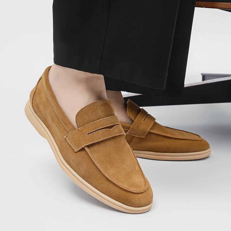 Herren Sommer atmungsaktiv 2025 neue Ein-Pedal Lazy Business Casual Herrenschuhe 8225 khaki-J