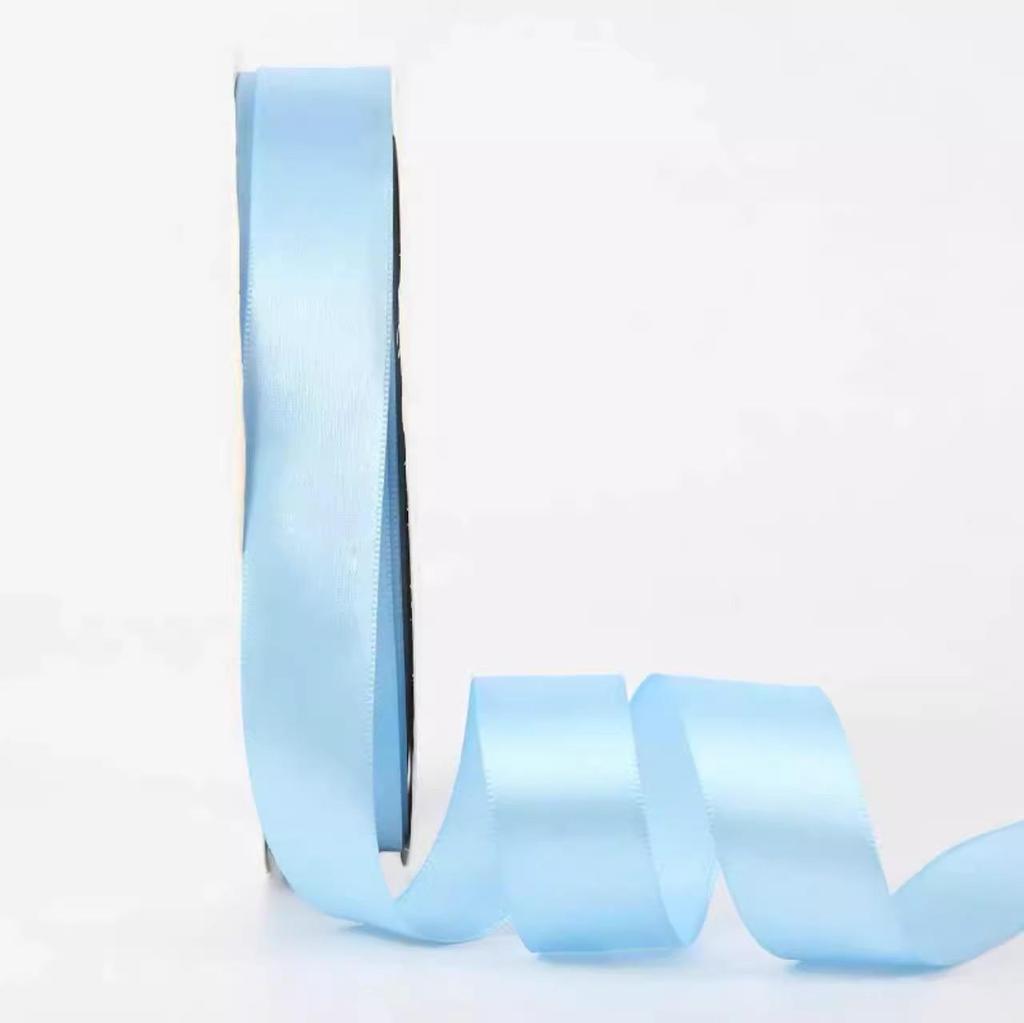 2.5cm High-Grade Solid Color Red Silk Ribbon for Gift, Bouquet, and Cake Box Packaging