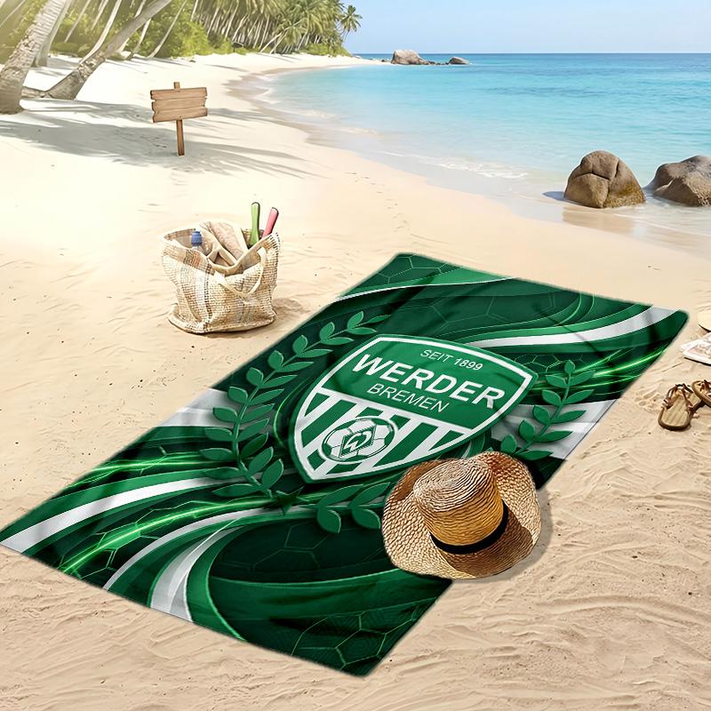 Asciugamano da Spiaggia con Stampa Calcio Werder Bremen, Asciugamano Grande Morbido ad Asciugatura Rapida per Spiaggia Campeggio Nuoto