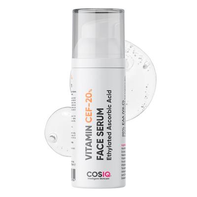 Cos-IQ 20% Vitamin C Serum For Radiant Skin With Vitamin E And Ferulic Acid Brightening Face Care Solution 30ml Pack Of 1