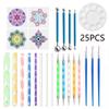 Kit di Strumenti per Dotting Mandala Set Completo per Dot Art con Stencil Pennelli & Strumenti per Artigianato Fai da Te Nail Art per Principianti e Avanzati