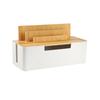 Schreibtisch-Kabelmanagement-Box mit Deckel, Ladegeräte, Steckdosenleisten, Kopfhörerkabel, Modern, Minimalistisch, ABS-Aufbewahrungsbox, Kleine Größe