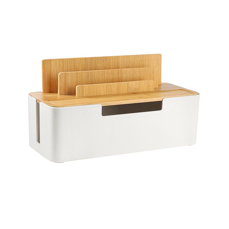 Schreibtisch-Kabelmanagement-Box mit Deckel, Ladegeräte, Steckdosenleisten, Kopfhörerkabel, Modern, Minimalistisch, ABS-Aufbewahrungsbox, Kleine Größe
