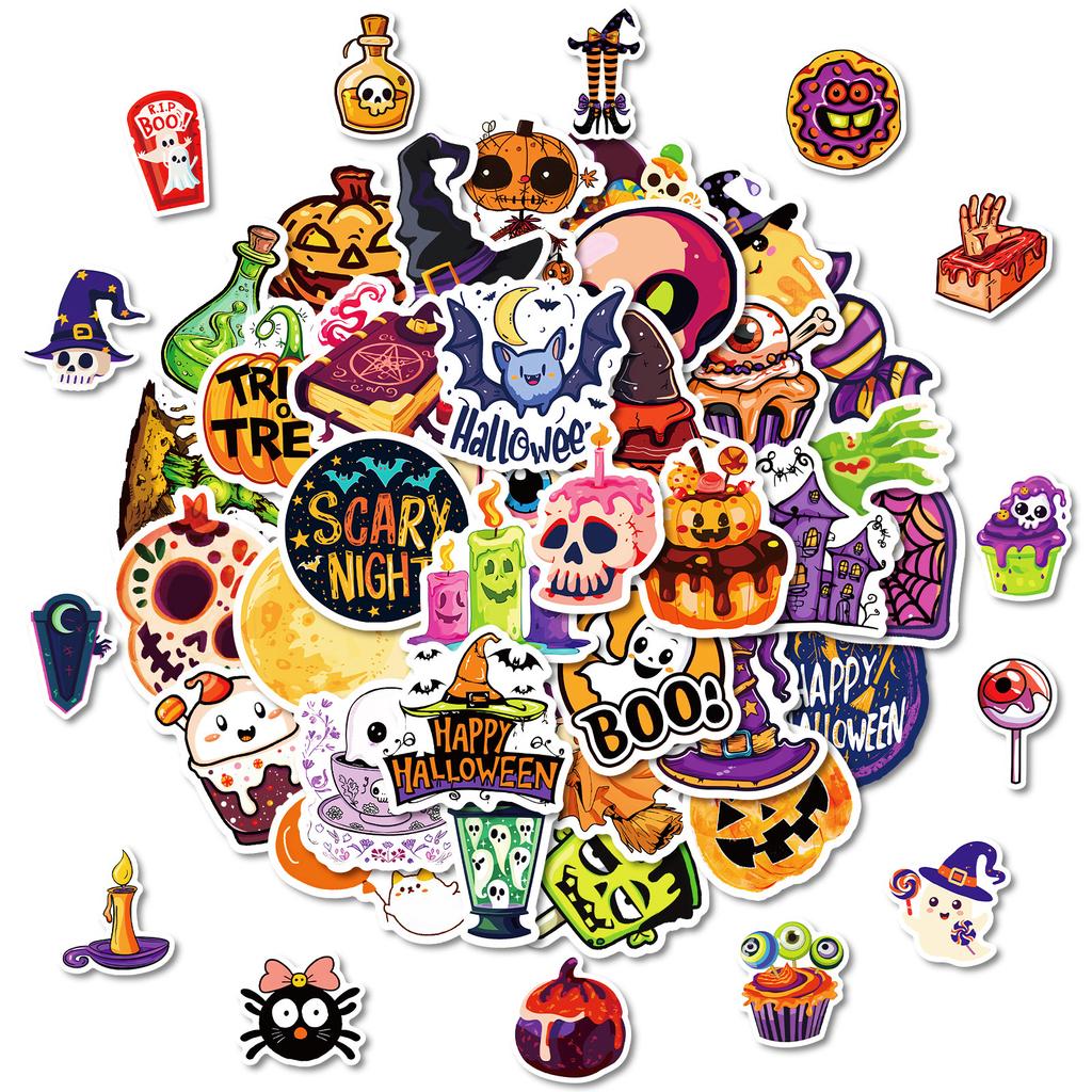 Hot Sale Halloween Funny Cartoon Graffiti Stickers Hand Account DIY Decorative Stickers Halloween Party Stickers
