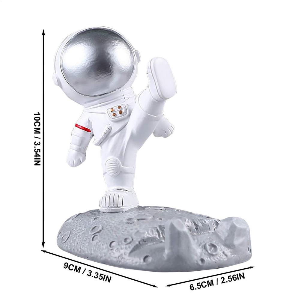 Cartoon-Astronauten-Schreibtischständer, Kreatives Ornament, Niedlicher Astronauten-Handyhalter, Praktisches kleines Objekt zur Schreibtischdekoration