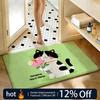 Soft Absorbent Non-Slip Rug Cartoon Cat Holding Floor Mat Home Decor Doormat Bedroom Floor Mat Shower Carpet