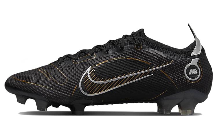 Nike Mercurial Vapor 14 Elite Fg Black Metallic Silver Cave Stone Metallic Gold DJ2837-007 40.5