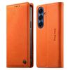 Wallet Case for Galaxy S26+ - Leather/PU, Orange, With Card Holder