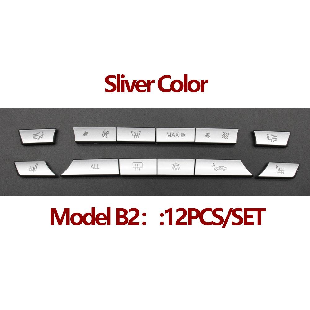 Sliver Color Dashboard Air Conditioning Temperature Control Ac Buttons Caps For BMW 5 6 7 Series F10 F01 F02 520 530