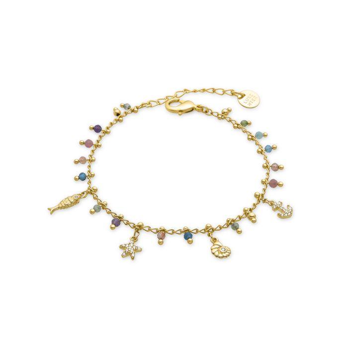 Bracelet - LUXENTER - Kaiquia - Argent 925 - Or jaune 18k - Cristaux multicolores