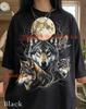 Vintage Wolves Moon Comfort Colors® Tshirt, Retro 90s Wolf Pack Graphic Tee, Animal Lover Y2K Streetwear Wilderness Nature Shirt