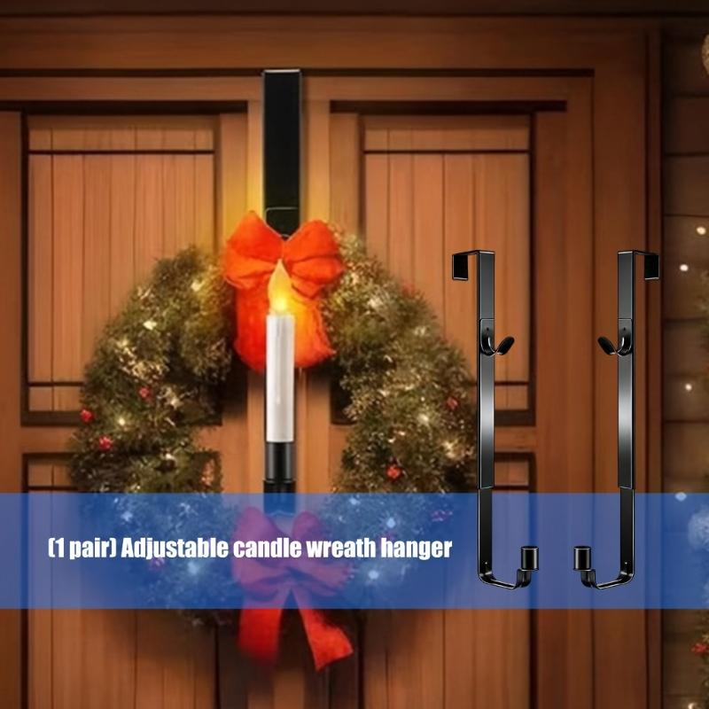 Pack of 2 Multifunctional Decorative Hooks with Easy Installation for Candle Ornaments and Lights Crafted from Solid Metal