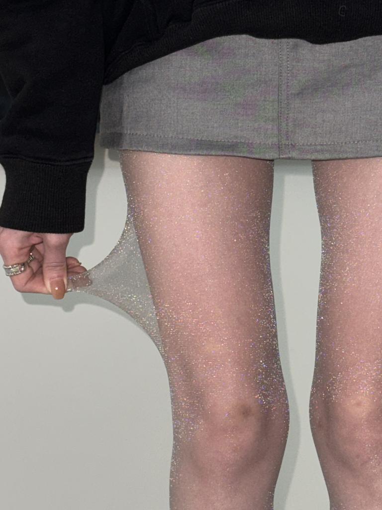 Sexy Pearlescent Sheer Tights With Subtle Shimmer Ultra Thin Black Stocking Milky White Korean Pantyhose For Women