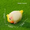 6Pcs Cute Cartoon Cockatiel Ornaments Horticultural Plant Animal Resin Handicraft Birds Models Diy Home Garden Decoration