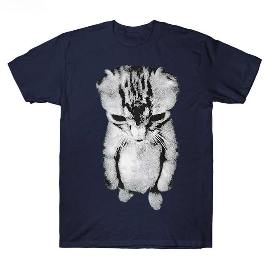 2026 New Funny Sad Crying Cat Emoji Pattern TShirt of HighQuality Fashion Casual Breathable Mens Roundneck Printed TShirt