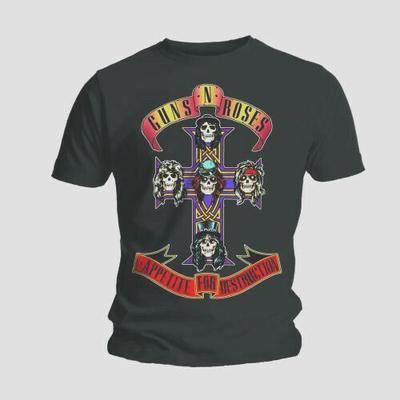 Guns N Roses Appetite Destruction Black Tee Rock Slash Unisex T-Shirt