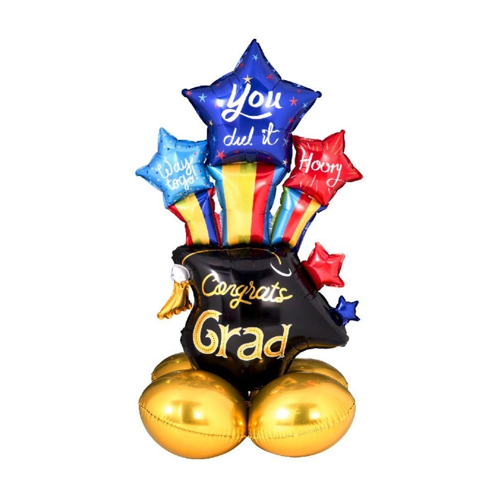 Large GRAD Foil Balloon Standing Graduate Letters Balloon Fuuny Graduation Balloon  Party