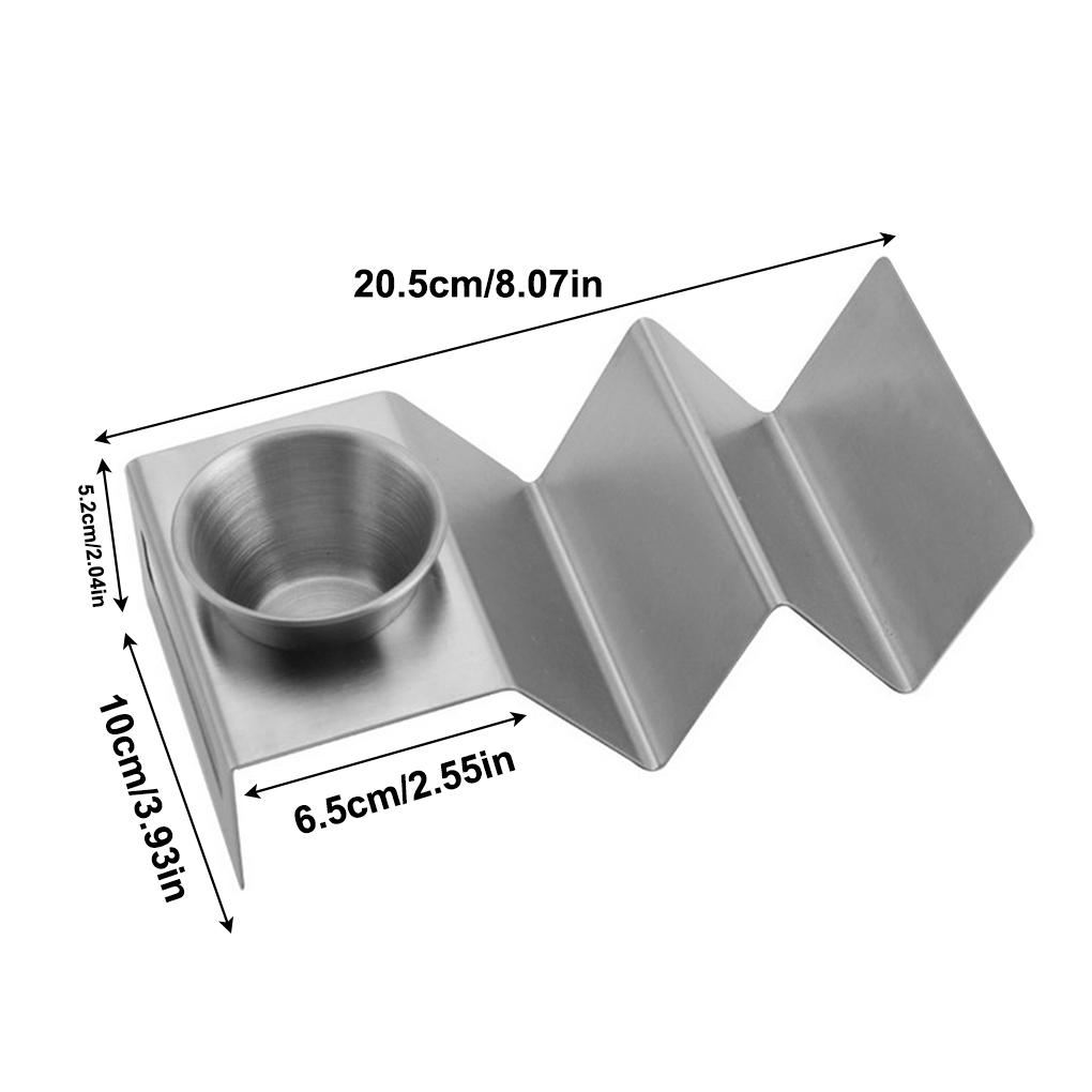 Taco Holder Stainless Pancake Corn Roll Rack Cooking Baking Food Stand Kitchen Supply