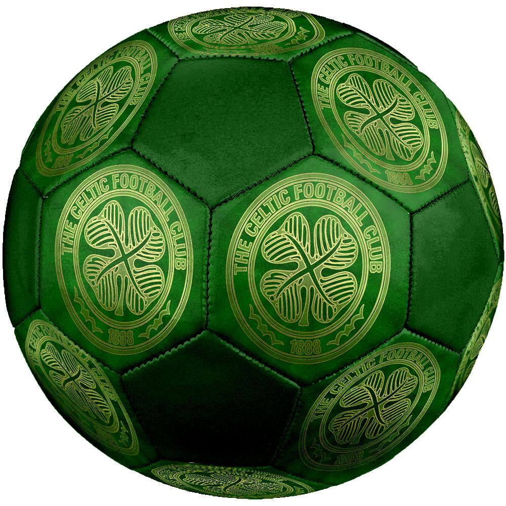 Celtic FC Size 5 Soccer Ball, Machine-Stitched PVC, Durable & High Bounce, All Ages Fit, Fan Merchandise, Matches & Outdoor Use.