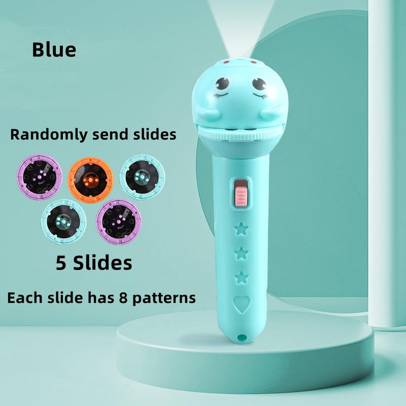 Children Luminous Animal Projection Flashlight Toy Flashlight Baby Early  Education Cute Cartoon Fun Boys And Girls Stall Gift T