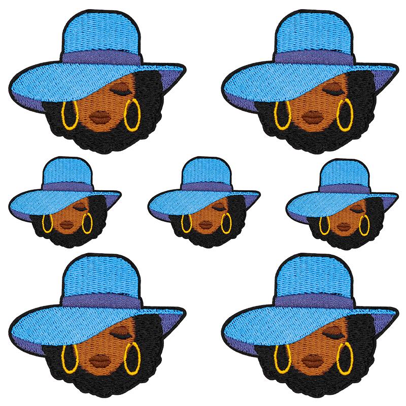 10PCS Fashion Black Girl Embroidered Patch Iron On Patches For Clothing Black Girl Magic Patches For Clothes Jackets Sewing DIY