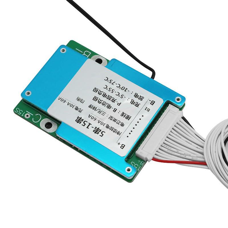 15-Series 18650 Lithium Battery with 30A/40A/50A/60A Balancing & Temperature Protection for EVs