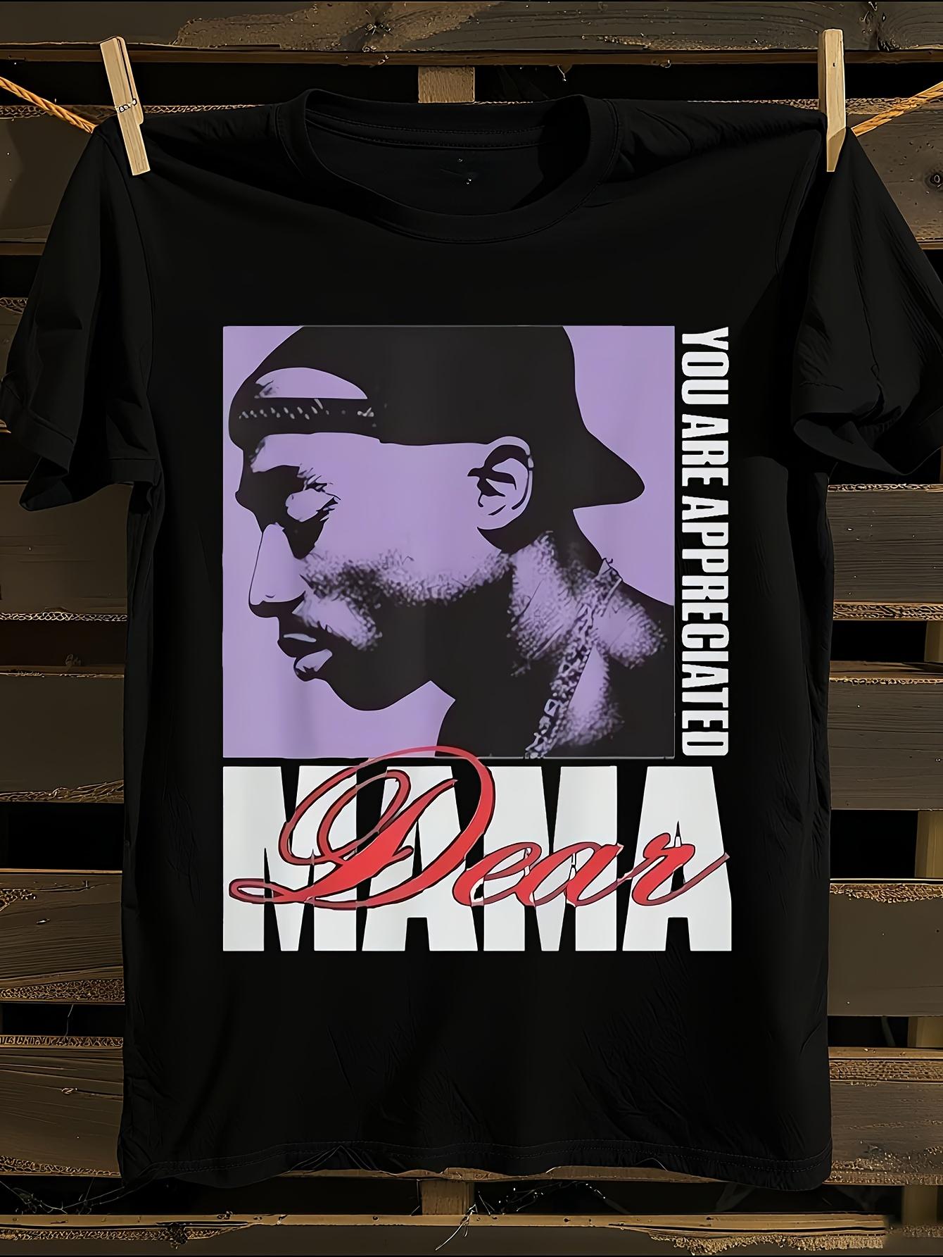 Official Tupac Dear Mama Album Lyrics T-Shirt M