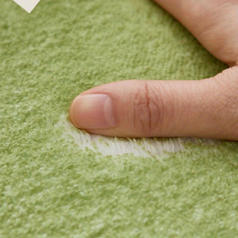 High Pile Polyester Area Rug - Fluffy Non-Slip Washable Carpet with Striped Flower Pattern, Machine Made Irregular Shape Rug for Bedroom, Living Room