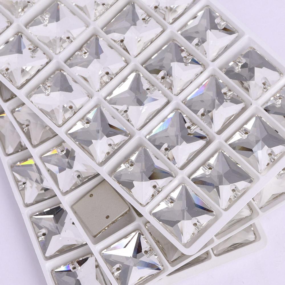 QIYI High-Quality 3240 K9 Glass Crystal Rhinestones for Garment Use 22mm 15pcs/tray