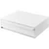 Yamazaki Tower Two-Way Kitchen Under-Appliance Drawer & Sliding Table, White, Approx. W45 X D39.3-64 X H13.5cm (17.7-24.7 Inches), with Sliding Shelf,