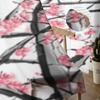 Plum Blossom Sheer Window Curtains For Living Room Bedroom Modern Voile Tulle Curtains Fabric Drapes For Kitchen