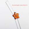 Flower Glass Straw Reusable Drinking Straws Cute Straw For Festival Party Wedding Cocktail Bar Beachs