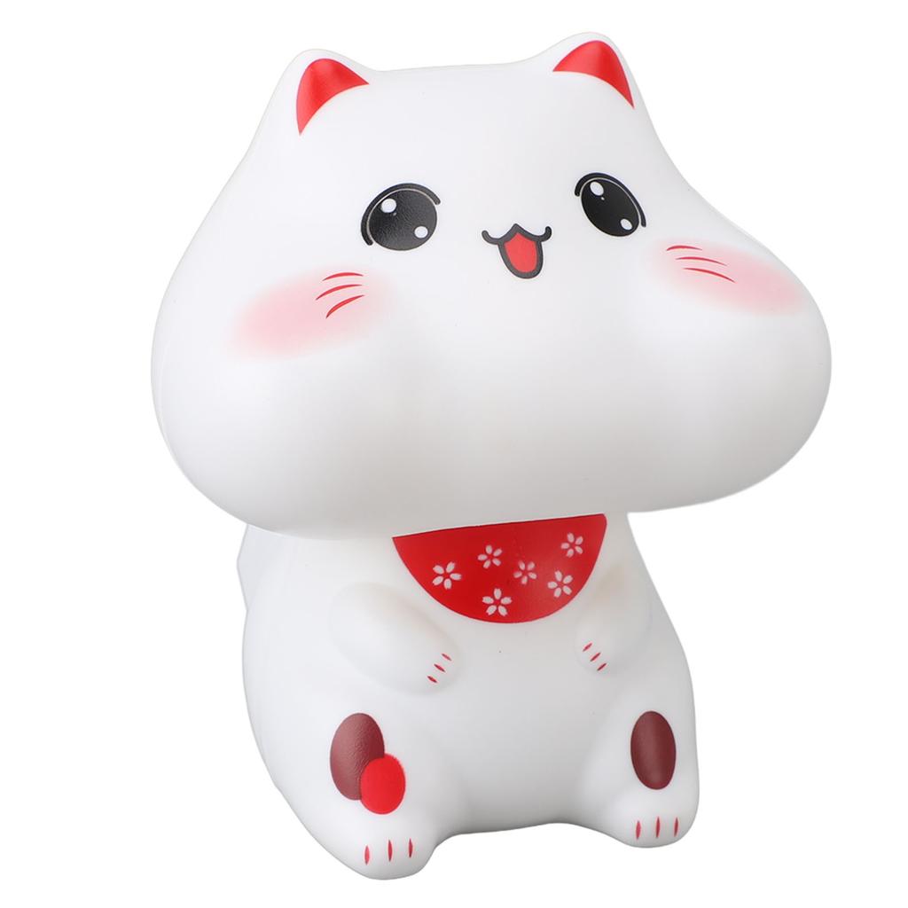 Dekoracja Kota Zasilana Solarnie Figurka Kota Szczęścia Automatycznie Kiwająca Ozdoba na Deskę Rozdzielczą Samochodu Biurko