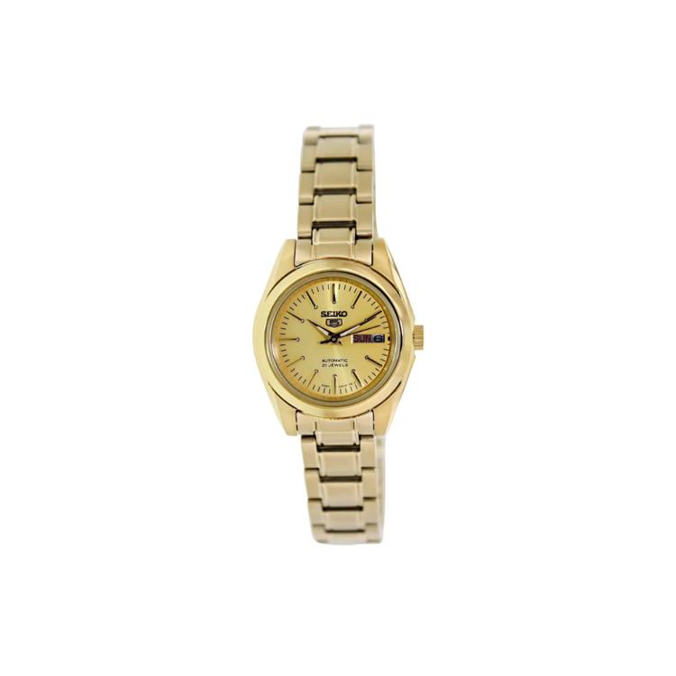 

SEIKO Water Resistant For Everyday Use Automatic Mechanical Movement Stainless Steel Strap Watch SYMK20K1 Gold Dial