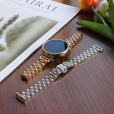 18mm 20 22mm Slim Stainless Steel Band for Huawei Watch GT5 Pro 42mm 46mm Women Bracelet for Samsung Galaxy 7 6 5 40/44mm Strap