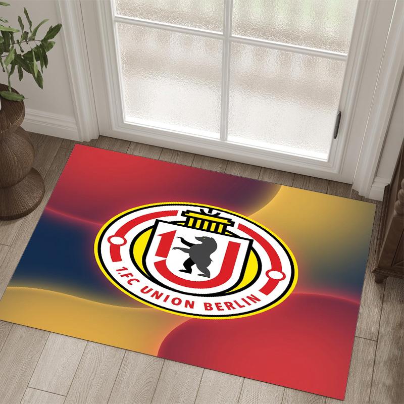 Union Berlin FC Design Crystal Velvet Carpet Cozy Non?Slip Printed Rug For Bedroom Living Room Entrance