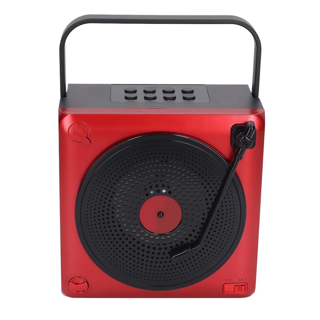 Karaoke Machine with Dual Microphone Portable LED Bluetooth Speaker for Birthday Home Party Red