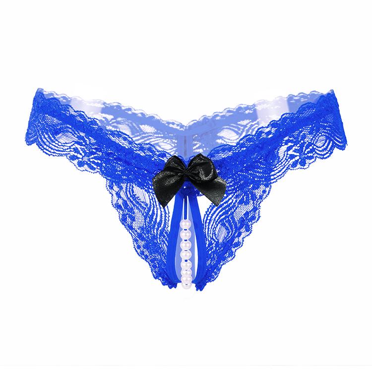 Sexy G-spot Temptation Ngerie, Vibration Free and Sexy Open Style Crotch Pearl Lace Underwear Sissy Panties Thongs Women Sexy