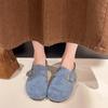 Women's 2025 Spring/Summer Retro Thick-Soled Height-Increasing Birkenstock Sandals - Lightweight Closed-Toe Design