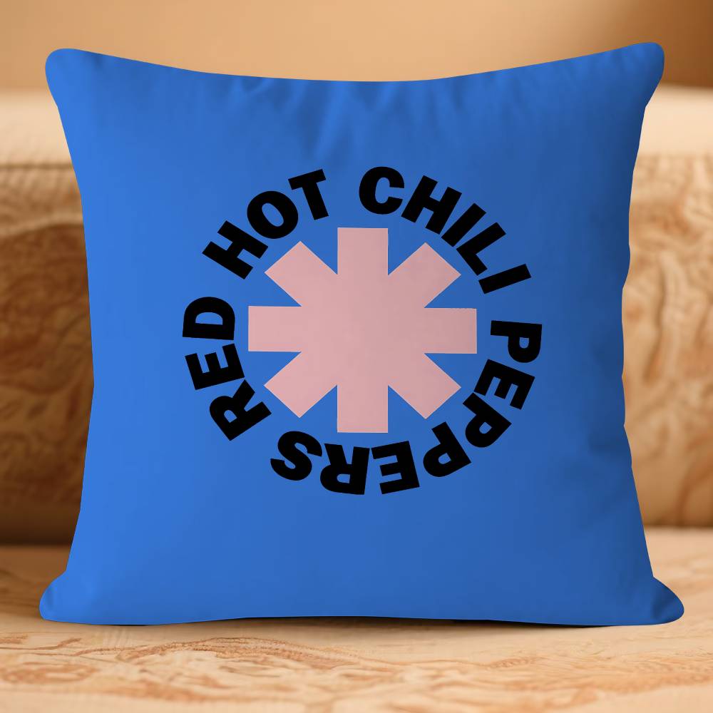 Band Red Hot Chili P-Peppers Pillow Covers Cartoon Sofa Decorative Home Double-sided Printing Short Plush Cute Cushion Cover