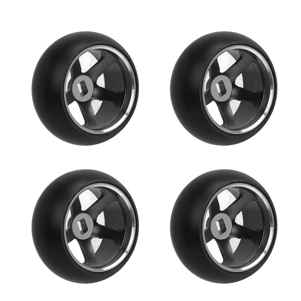 4PCS RC Drift Tires Aluminum Alloy RC Tires and Wheels Set for Wltoys K989 K969 P939 28413 128 RC