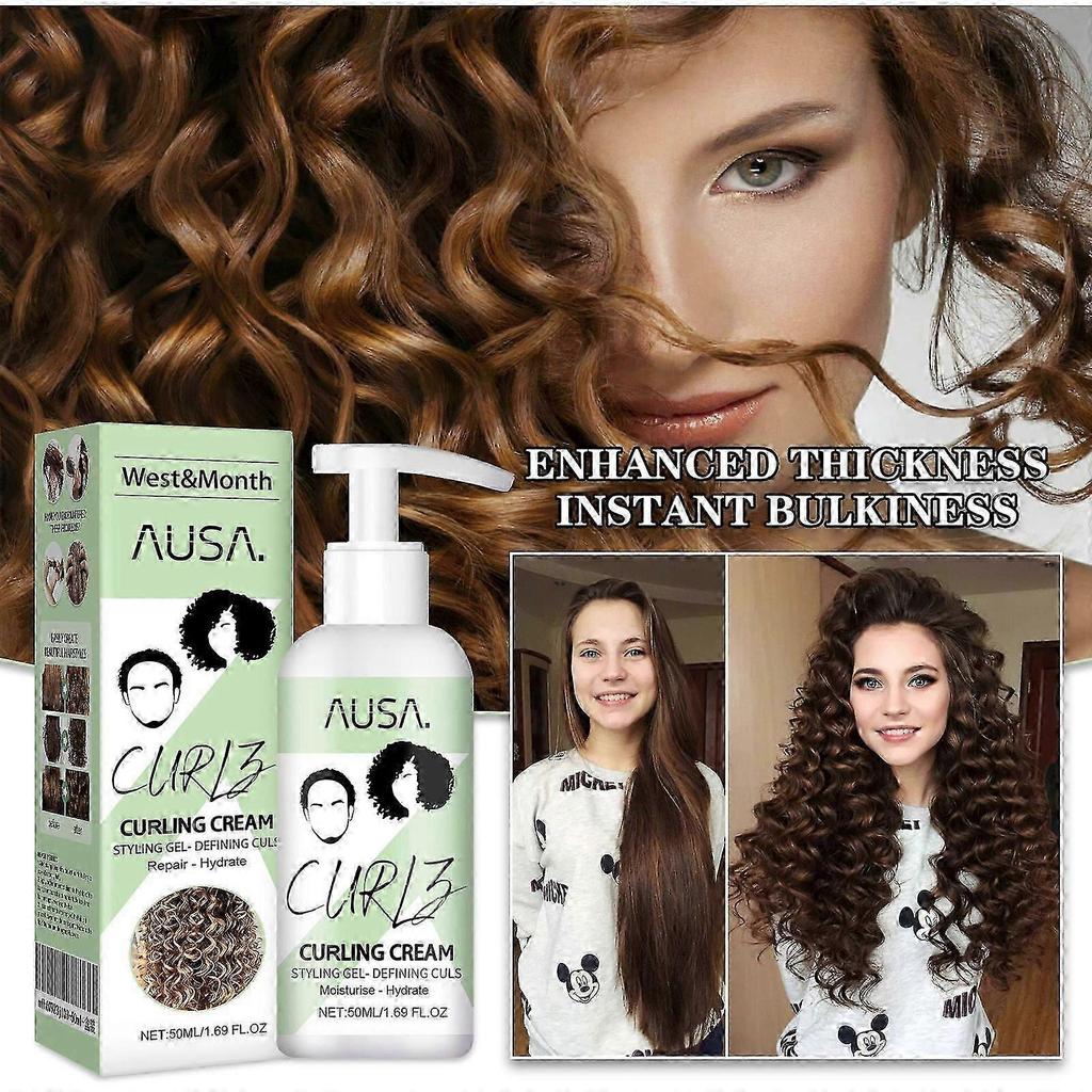 Moisturizing Curly Hair Elastin - Frizz Control, Heat Protection & Shine Enhancer for Strong, Fluffy Curls - 50ml
