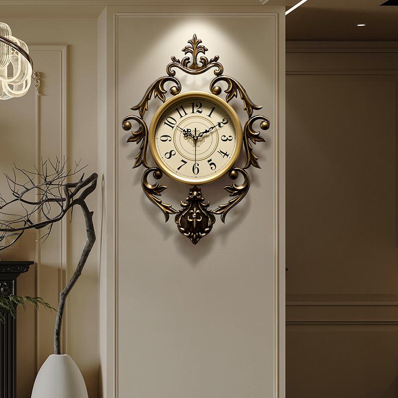 Living Room Digital Wall Watch Aesthetic Vintage Metal Wall Art Design Wall Clocks Creative Silent Horloge Room Decorations