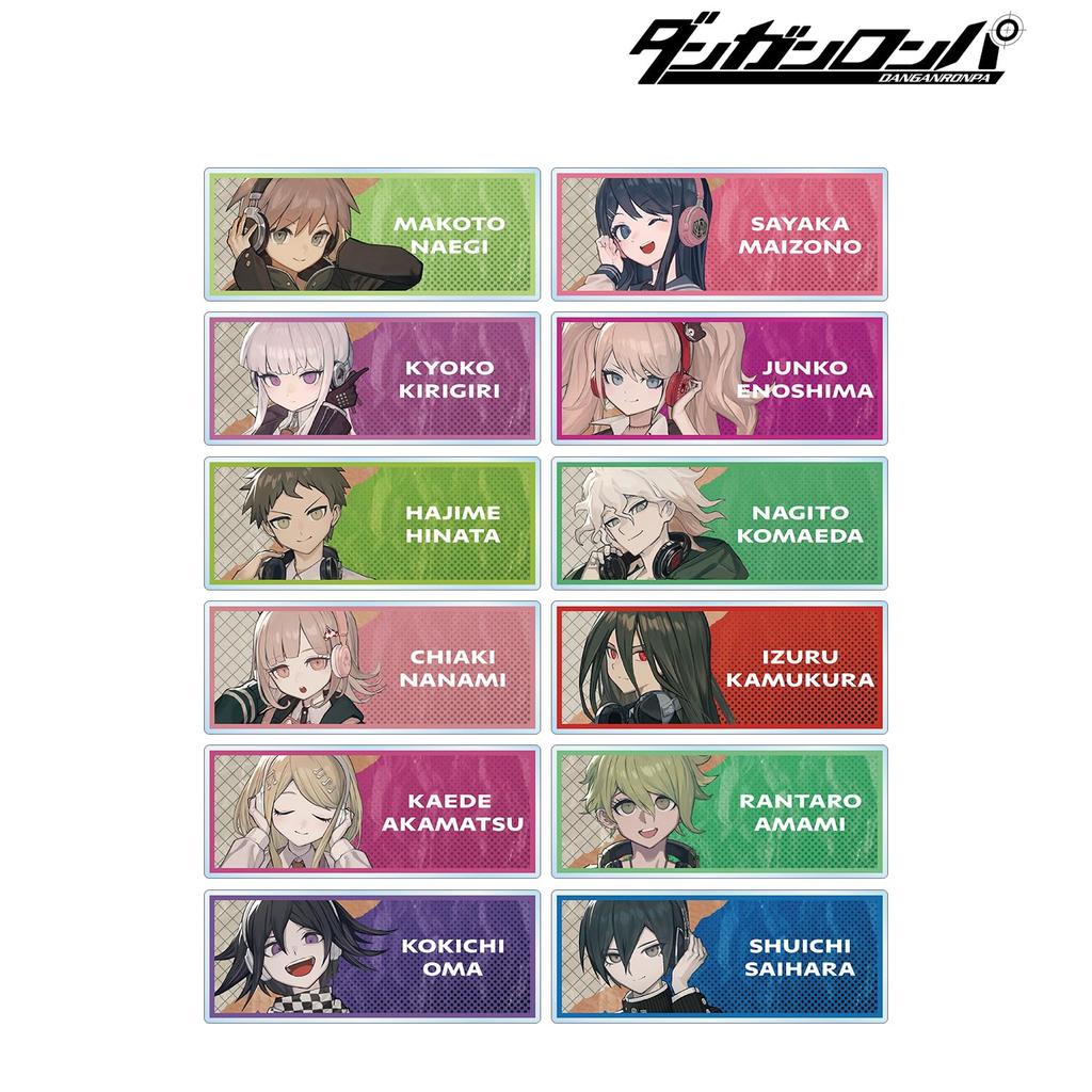 Danganronpa Series Lack-illustrated Headphone Ver. Trading Acrylic Name Plates (Box of 12)