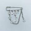 Trendy Star Women Brooch Pin Tassels Chain Safety Pins Backpack Handbag Ornament
